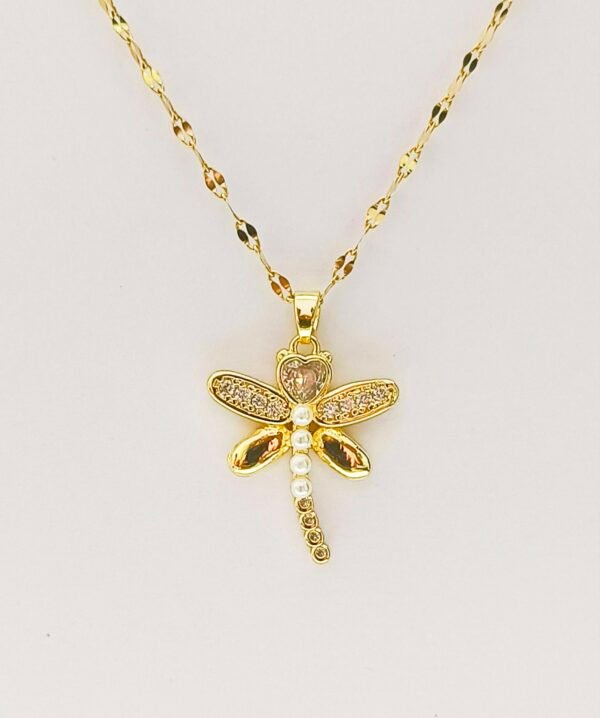 Dragonfly Pearl Pendant