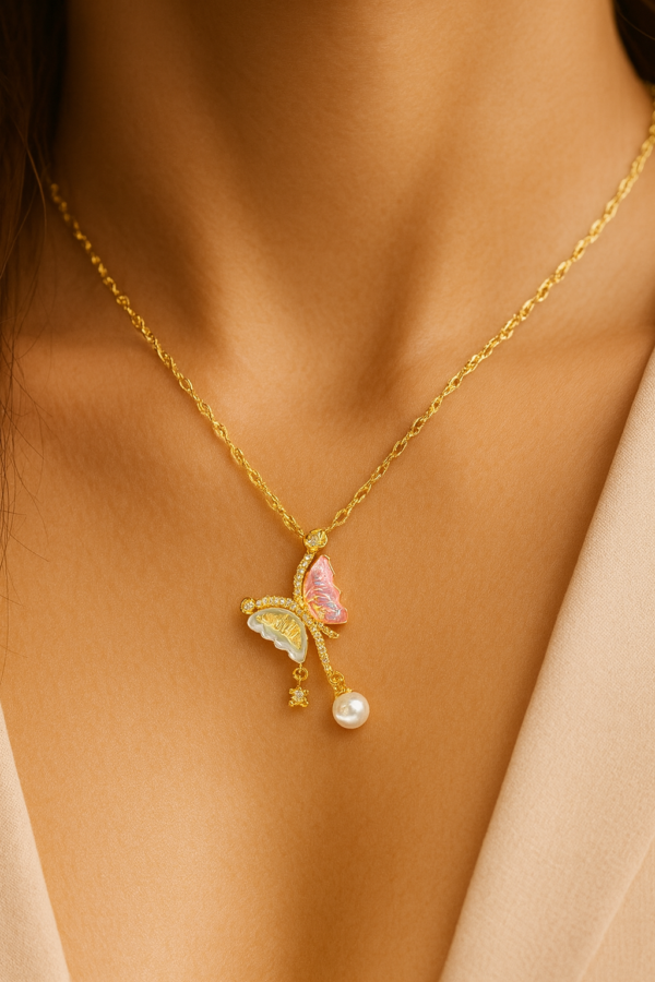 2 Tone Pink White Cute Pendant