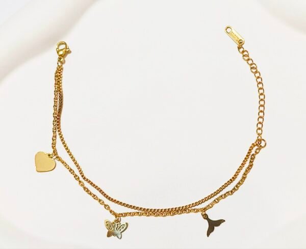 2 Layered Multi Charm Bracelet