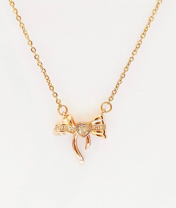 Rose Gold Ribbon Pendant