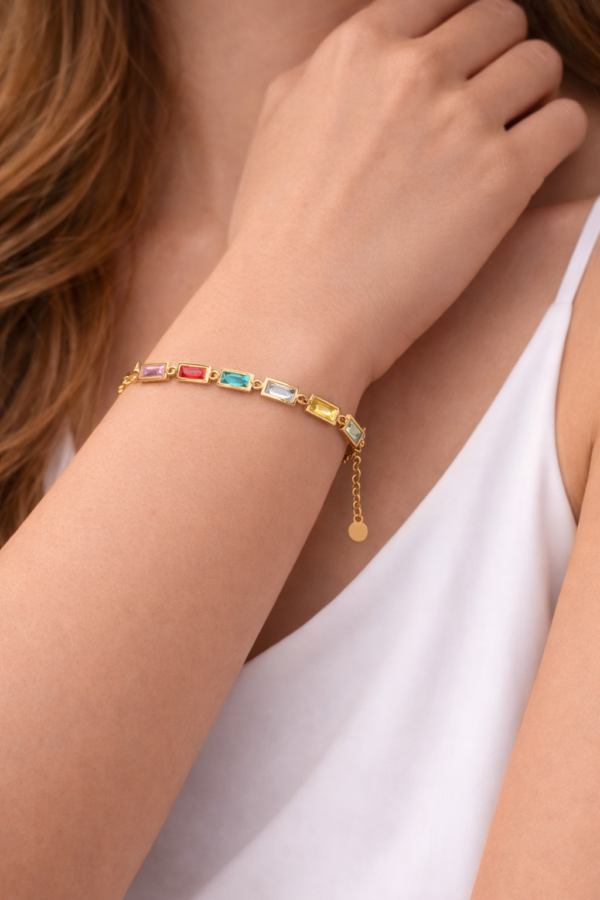 Multicolor crystal bracelet