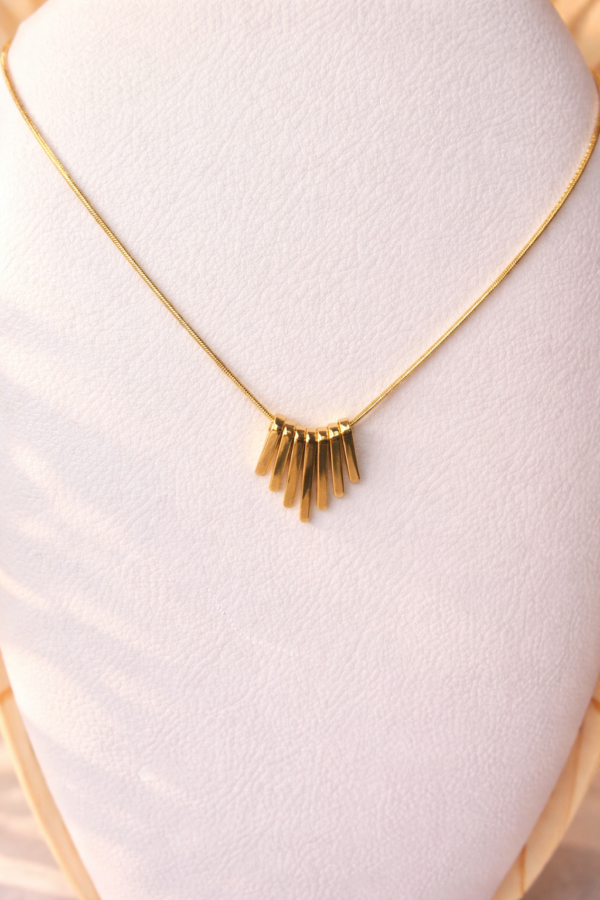 Sun ray drop necklace