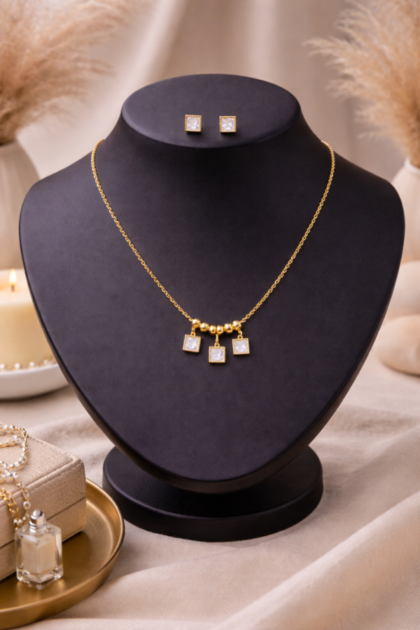 3 stone pendant - Set