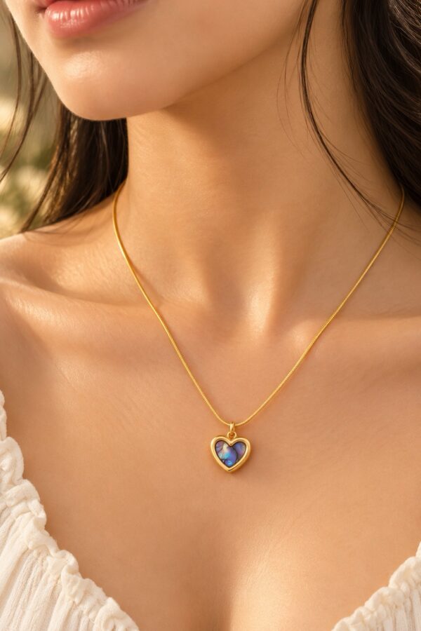 Blue & Purple Heart Necklace
